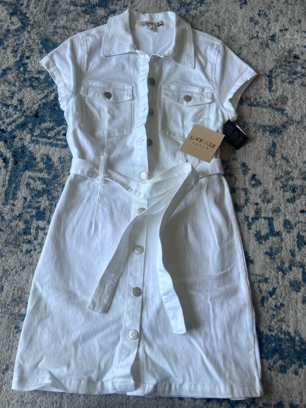LOVE CULT White Tee with Labeled Neck